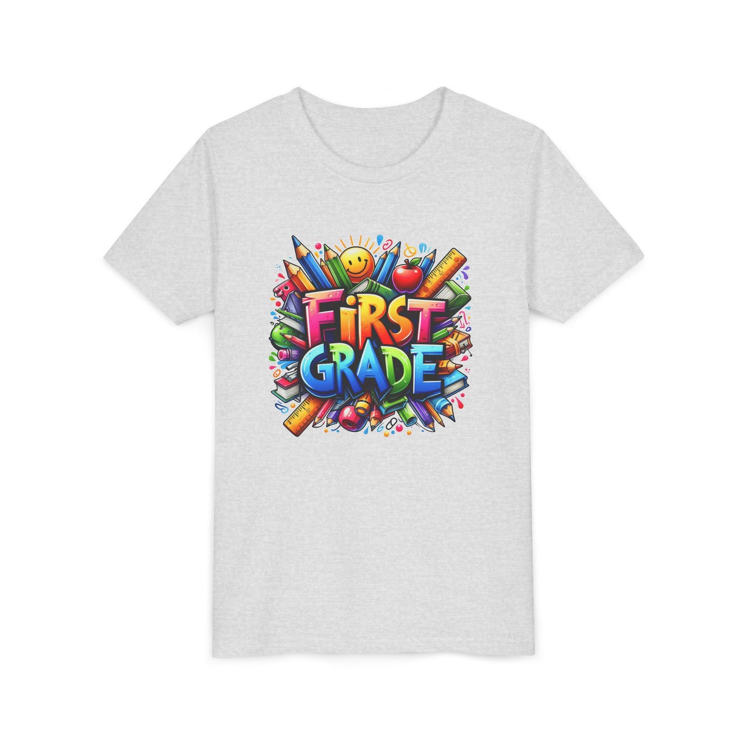 First Grade Kids Tee — Colorful Back-to-School Shirt for Boys & Girls