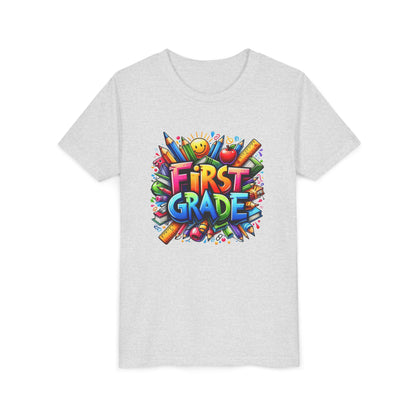 First Grade Kids Tee — Colorful Back-to-School Shirt for Boys & Girls