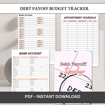 Debt Payoff Tracker Printable | Budget Debt Planner | Debt Snowball Tracker | Financial Tracker | Debt Free Planner PDF