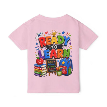 Toddler T-Shirt — "Ready to Learn" Colorful Back-to-School Design