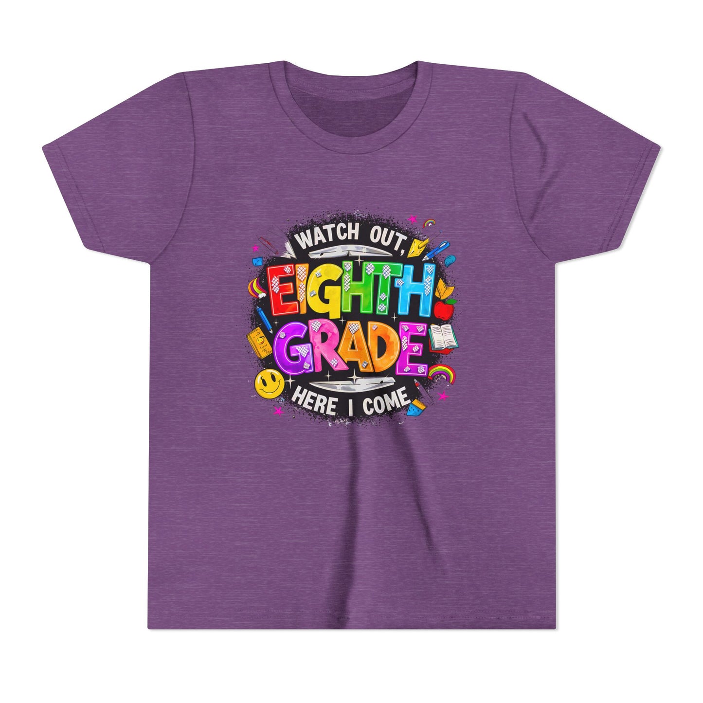 Eighth Grade Kids T‑Shirt — "Watch Out, Eighth Grade Here I Come" Back-to-School Tee