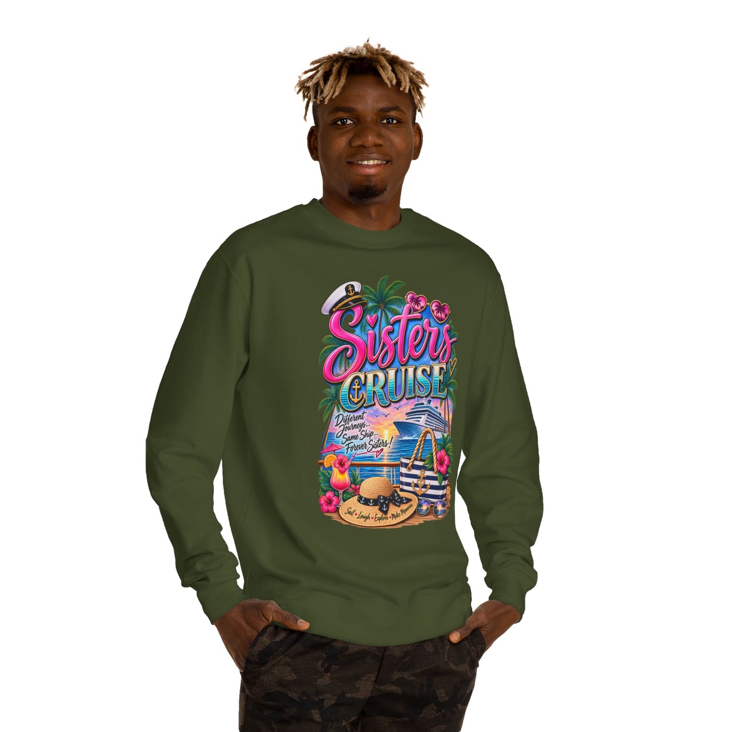 Sisters Cruise Sweatshirt – Tropical Girls’ Getaway Crewneck