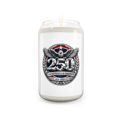 250th USA Anniversary Scented Soy Candle — 1776–2026 Patriotic Eagle 13.75oz