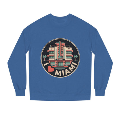 Miami Art Deco Sweatshirt — I Love Miami Vintage Hotel Crewneck