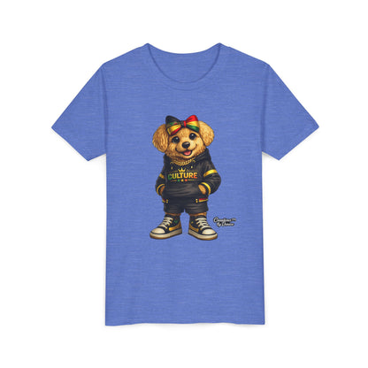 Youth Tee — Cute Rasta Bear "Culture" Graphic Kids T-Shirt