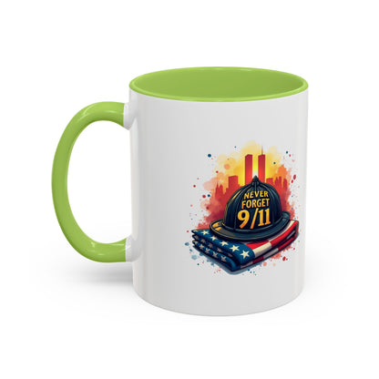 Never Forget 9/11 Memorial Accent Coffee Mug