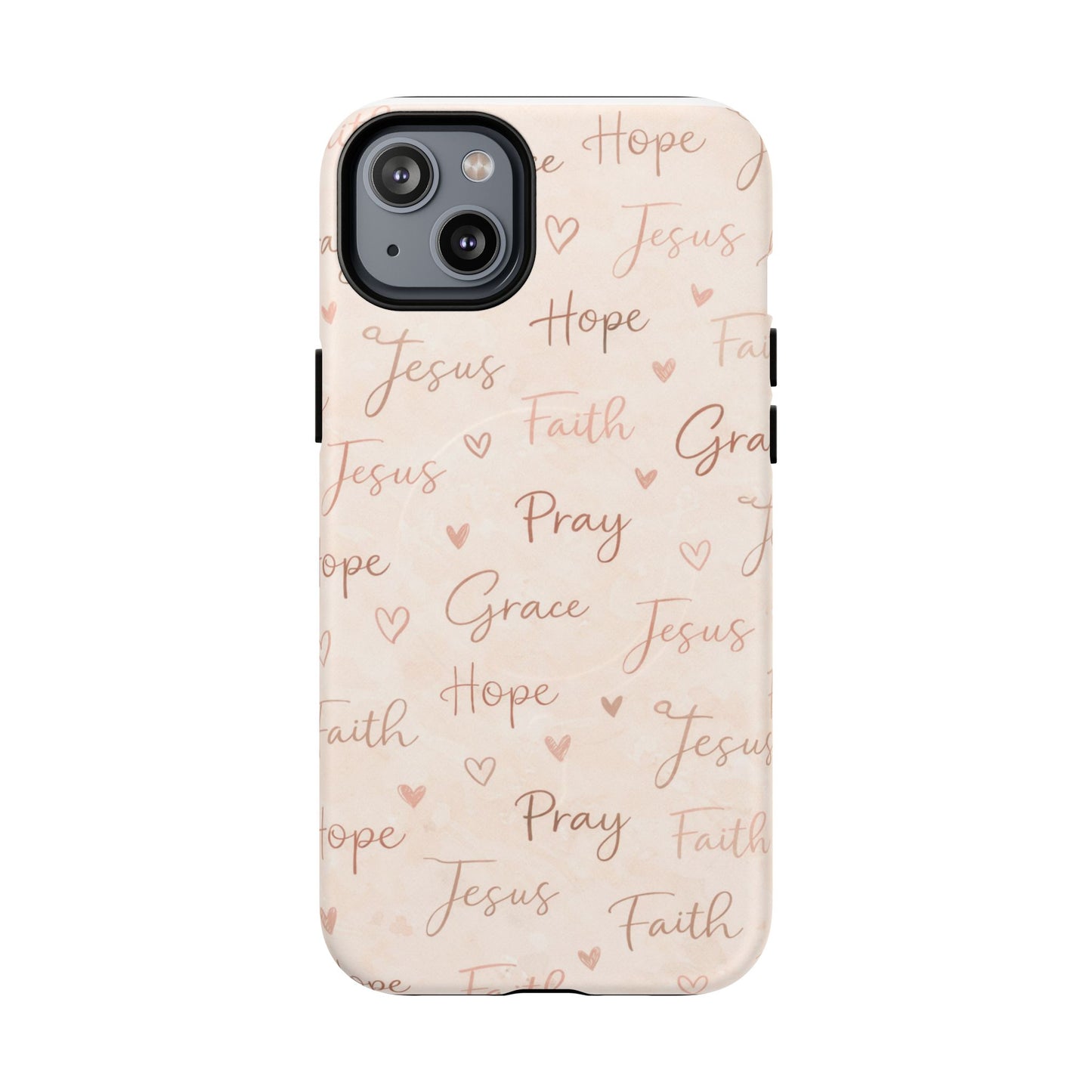 Christian Words Tough Magnetic Phone Case — Hope Pray Grace Jesus Faith