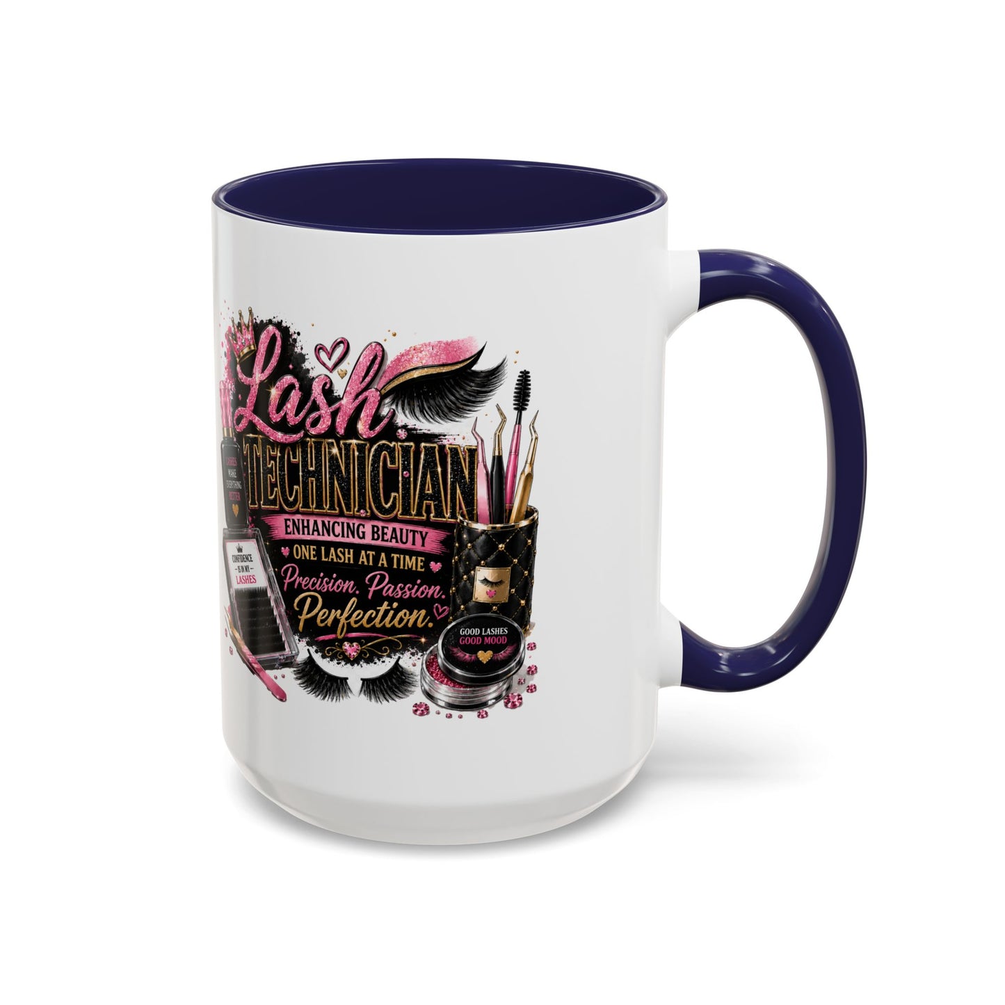 Lash Technician Coffee Mug – 'Enhancing Beauty One Lash at a Time' Accent Mug