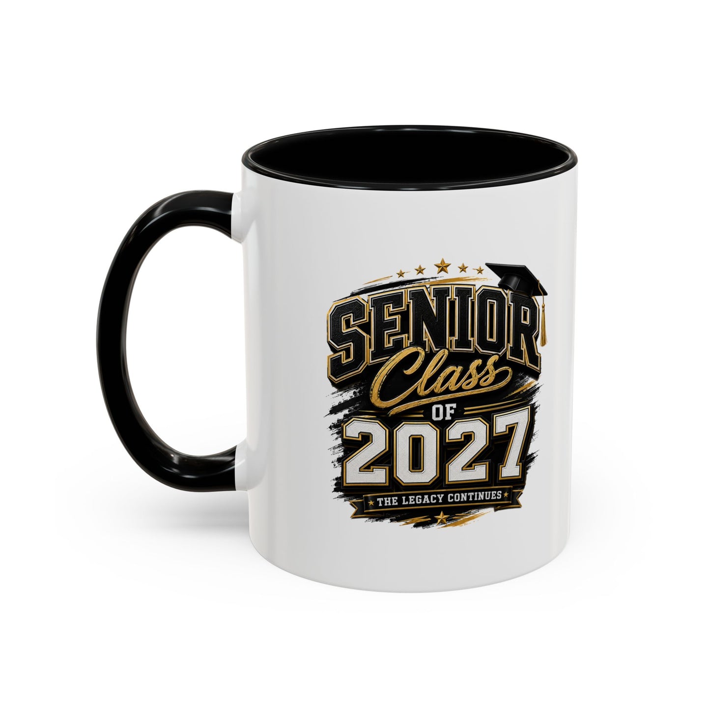 Senior Class of 2027 Accent Coffee Mug — Graduation Gift