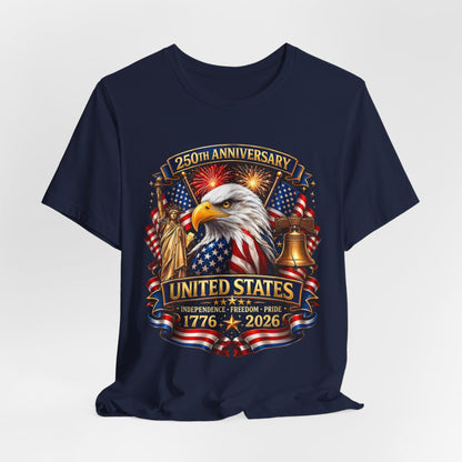 Independence 250th Eagle T-Shirt – United States 1776-2026 Centennial Graphic Tee
