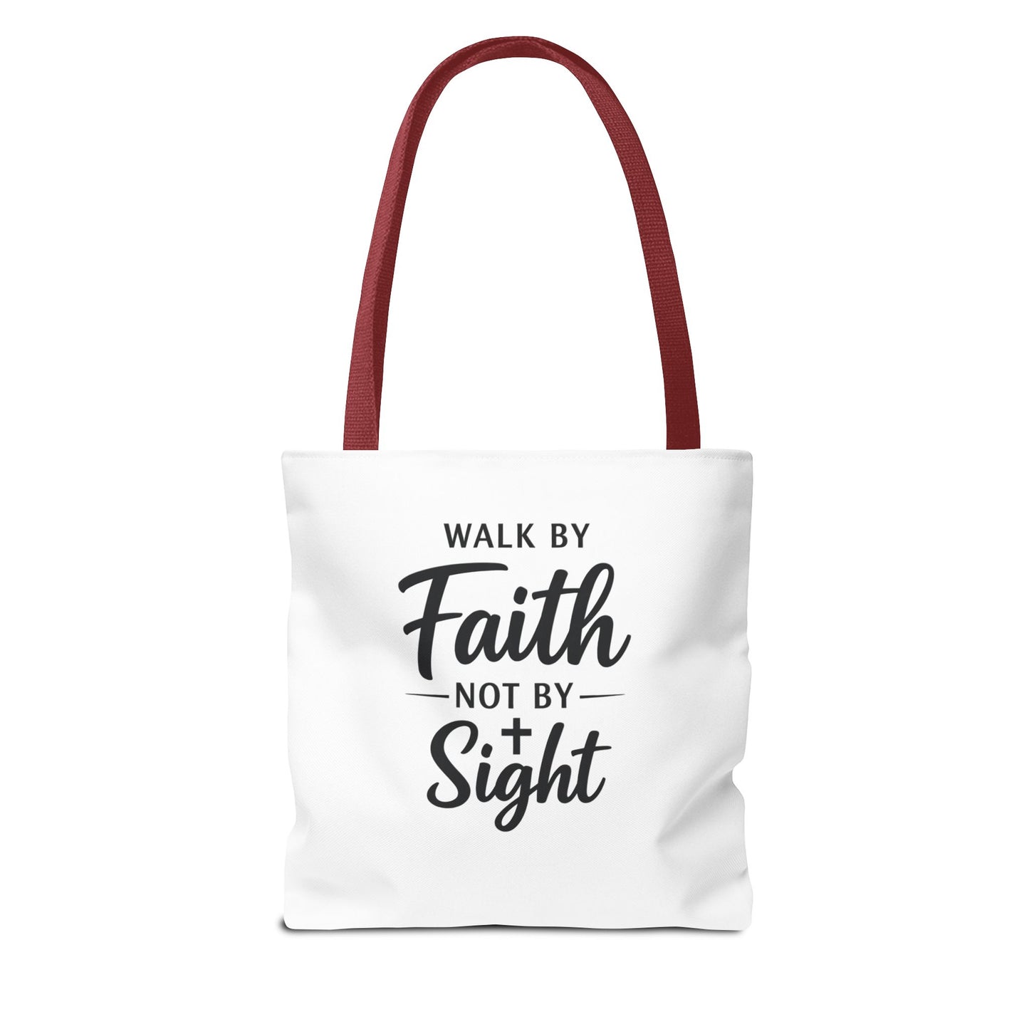 Faith Tote Bag — "Walk by Faith Not by Sight" Inspirational Canvas Tote