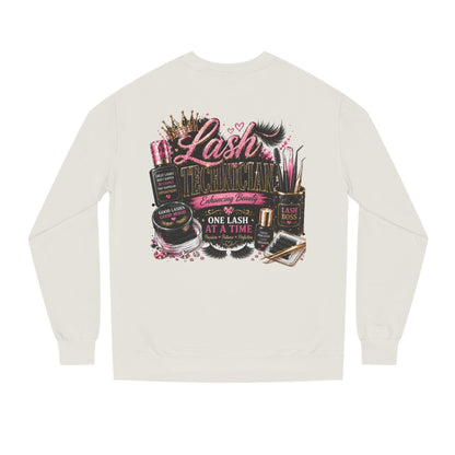 Eyelash Artist Crewneck Sweatshirt — “Lash Technician” Beauty Salon Graphic