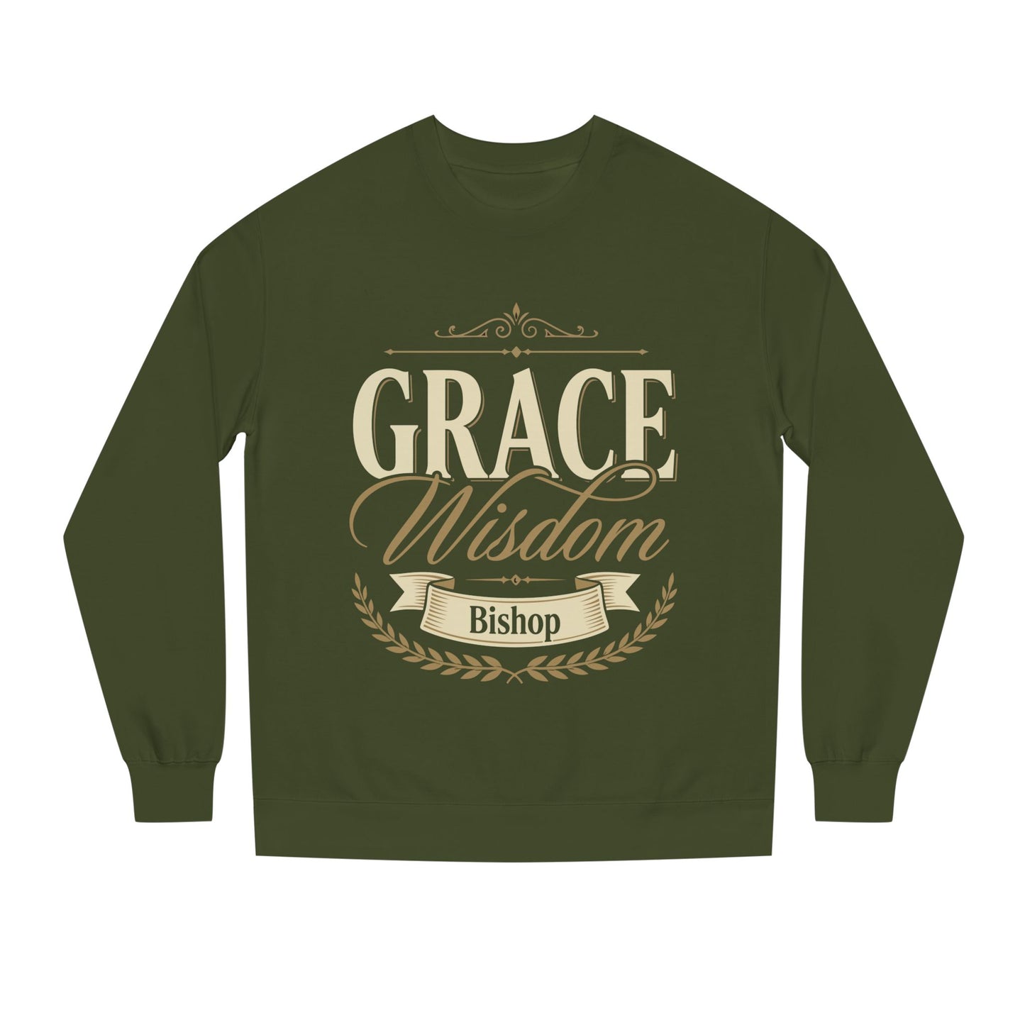 Grace & Wisdom Bishop Sweatshirt — Inspirational Religious Crewneck