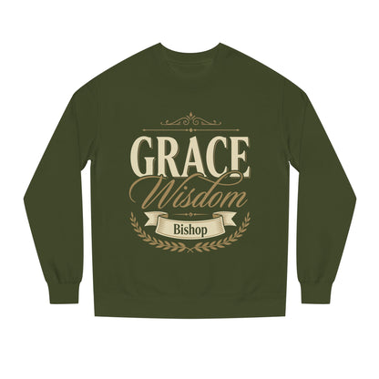 Grace & Wisdom Bishop Sweatshirt — Inspirational Religious Crewneck