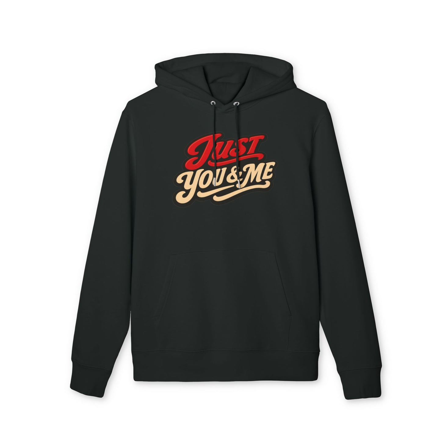 Just You & Me Hoodie — Retro Script Couples Pullover