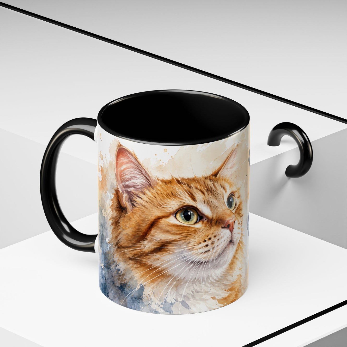 Cat Lover Coffee Mug — “A House Is Not A Home Without A Cat” Accent Mug (11/15oz)