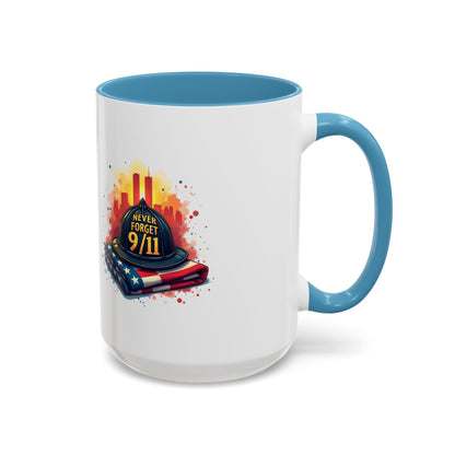 Never Forget 9/11 Memorial Accent Coffee Mug