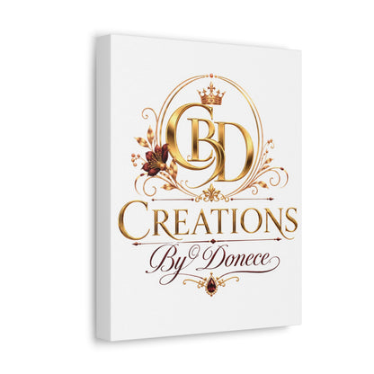 Canvas Wall Art – 'CBD Creations By Donece' Gold Logo Stretched Canvas