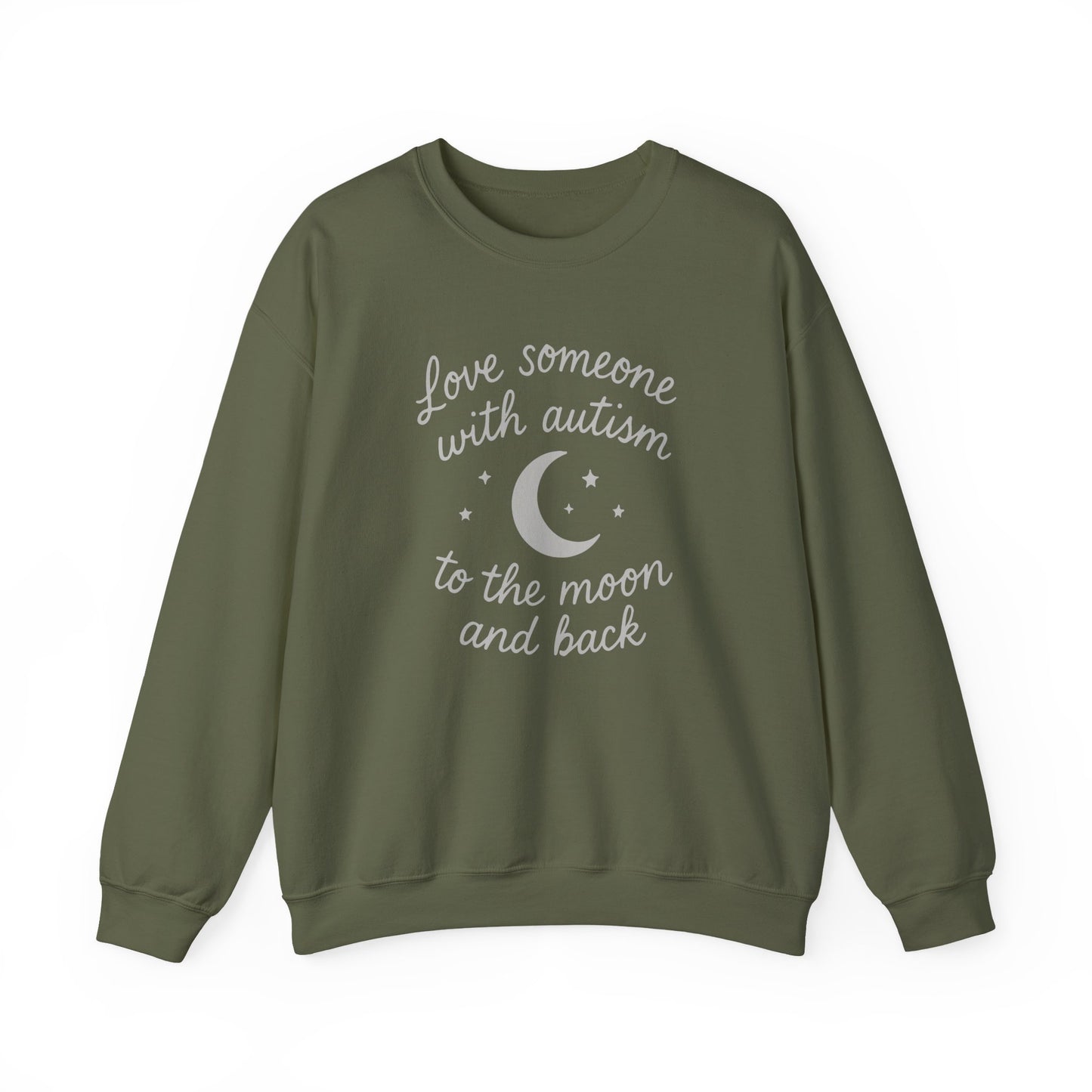 "Love someone with autism to the moon and back" Sweatshirt