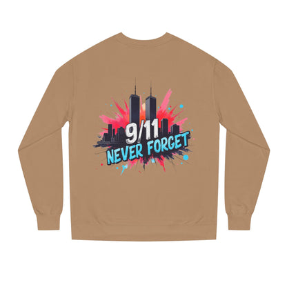 9/11 Never Forget Sweatshirt - Tribute Crewneck with Twin Towers Graphic
