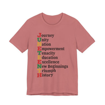 Juneteenth Acrostic T-Shirt — Journey, Unity, Empowerment Tee