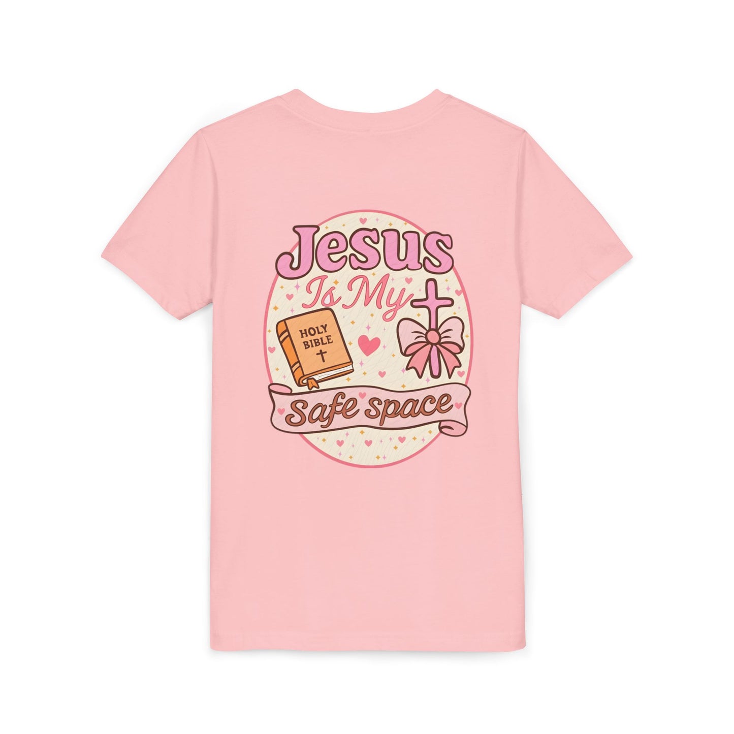 Youth Tee — "Jesus Is My Safe Space" Christian Kids T-Shirt