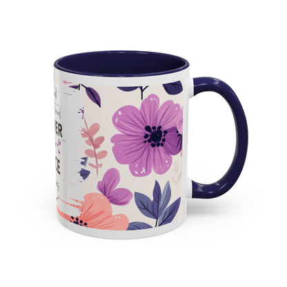 Mother Peace Floral Coffee Mug — "A quiet light, a guiding hand..." Memorial Tribute Mug