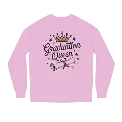 Graduation Queen Crewneck Sweatshirt — Crown & Diploma Celebration Pullover
