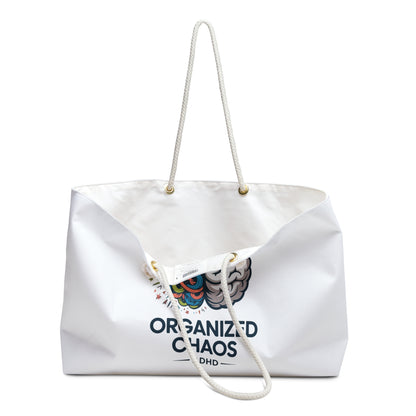 Weekender Bag — "Organized Chaos" ADHD Brain Graphic Travel Tote