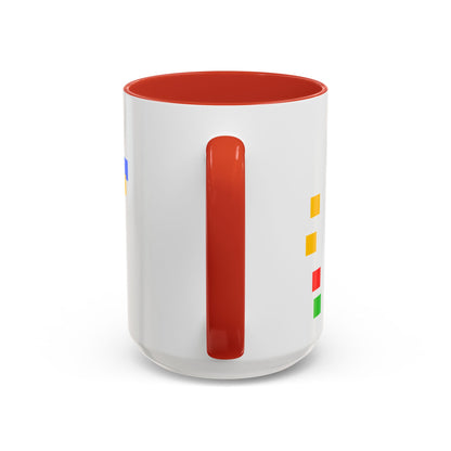 Autism Warrior Accent Coffee Mug – Bold Puzzle Pieces, Proud. Strong. Unique. (11/15oz)