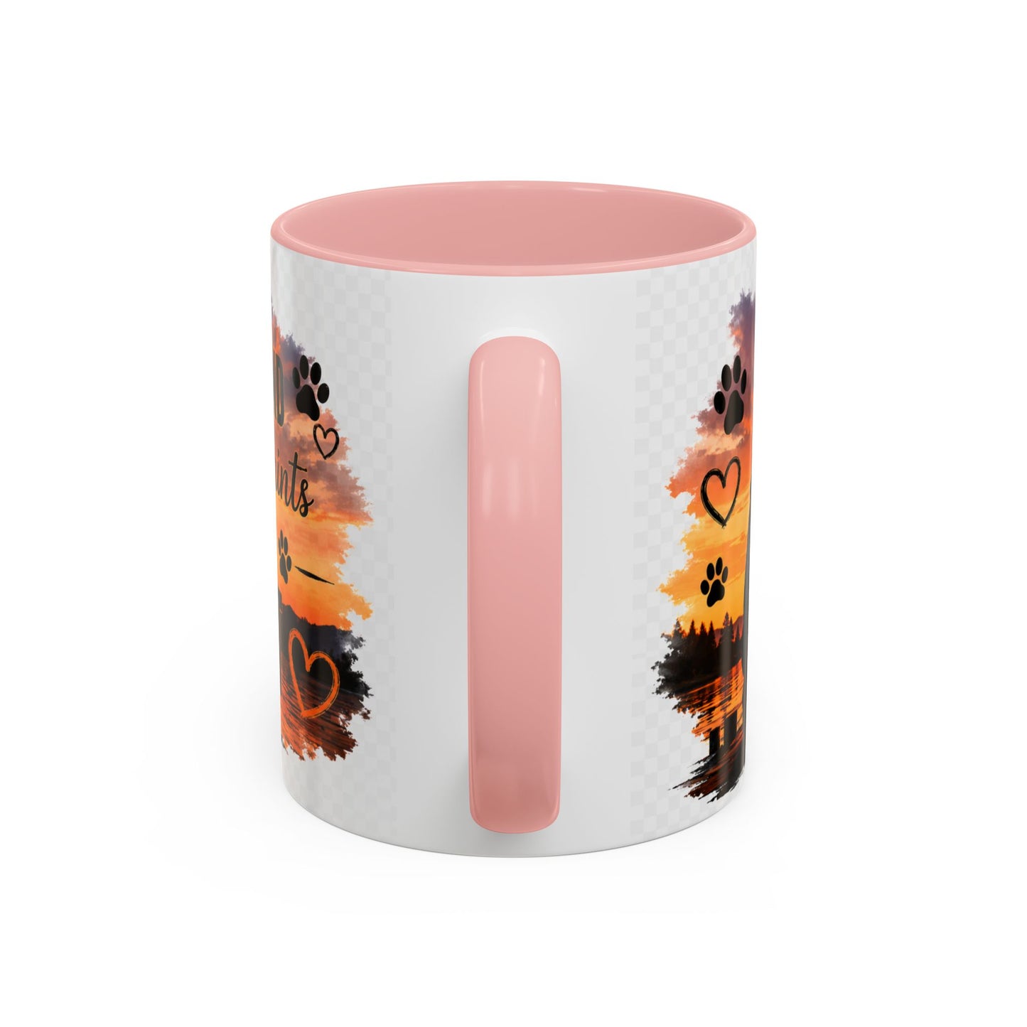 Dog Lover Coffee Mug - "A True Friend Leaves Paw Prints on Your Heart" Accent Mug (11/15oz)