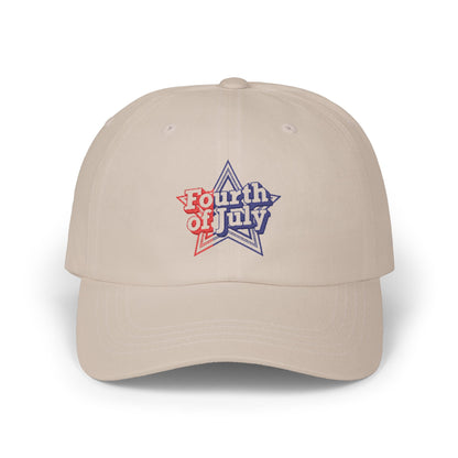 Fourth of July Star Dad Cap - Patriotic Embroidered Baseball Hat