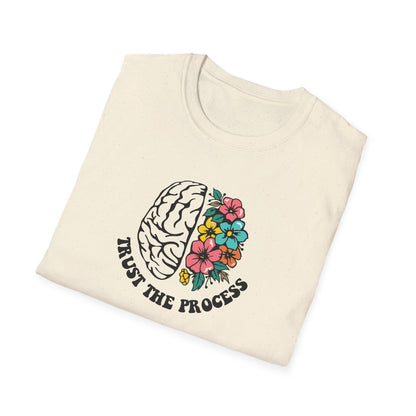 Trust the Process Brain & Flowers T-Shirt