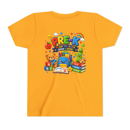 Pre-K Ready To Learn Kids T-Shirt — Colorful Preschool Back-to-School Tee