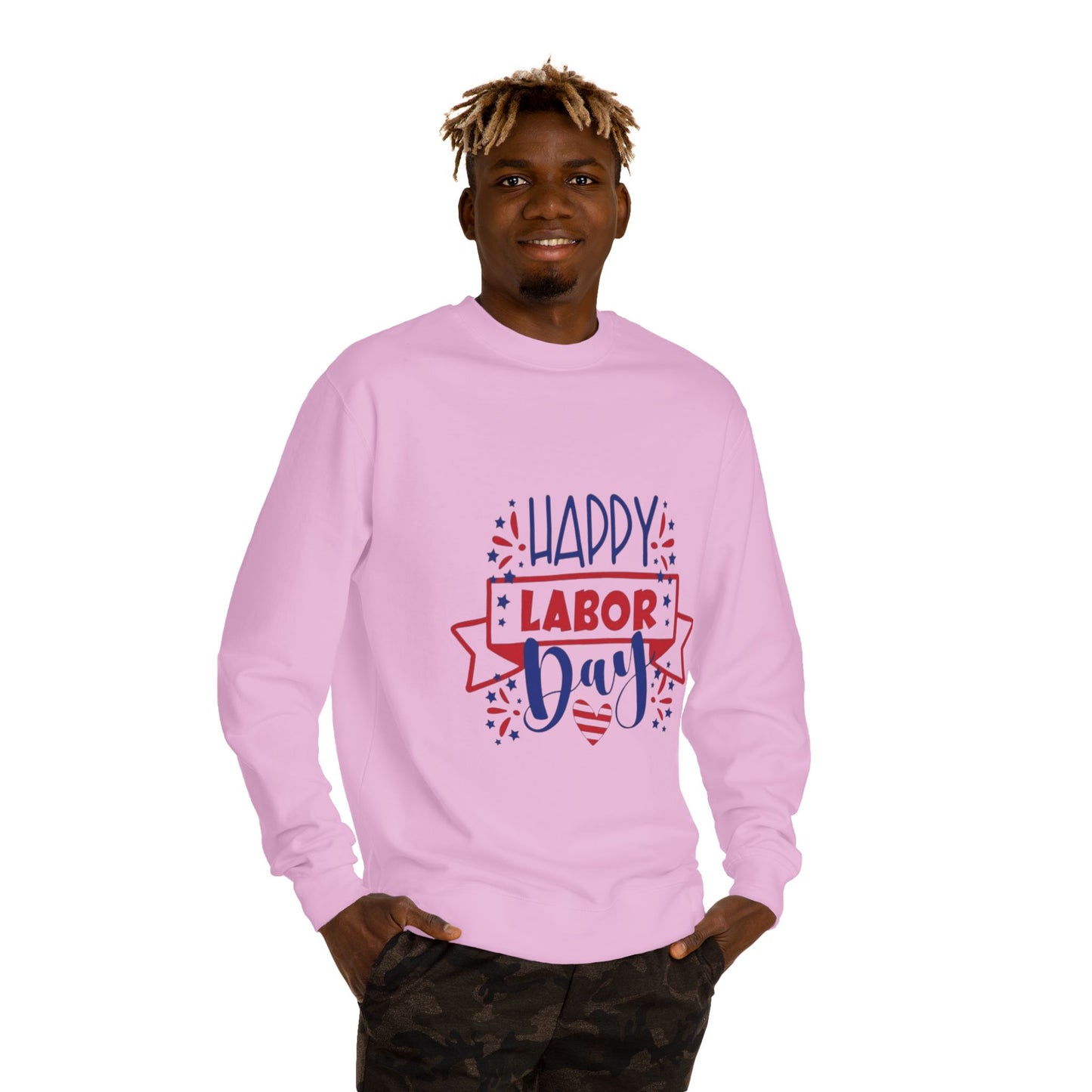 Labor Day Sweatshirt — "Happy Labor Day" Patriotic Crewneck