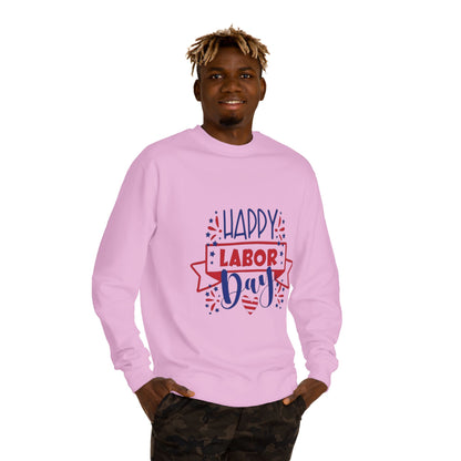 Labor Day Sweatshirt — "Happy Labor Day" Patriotic Crewneck