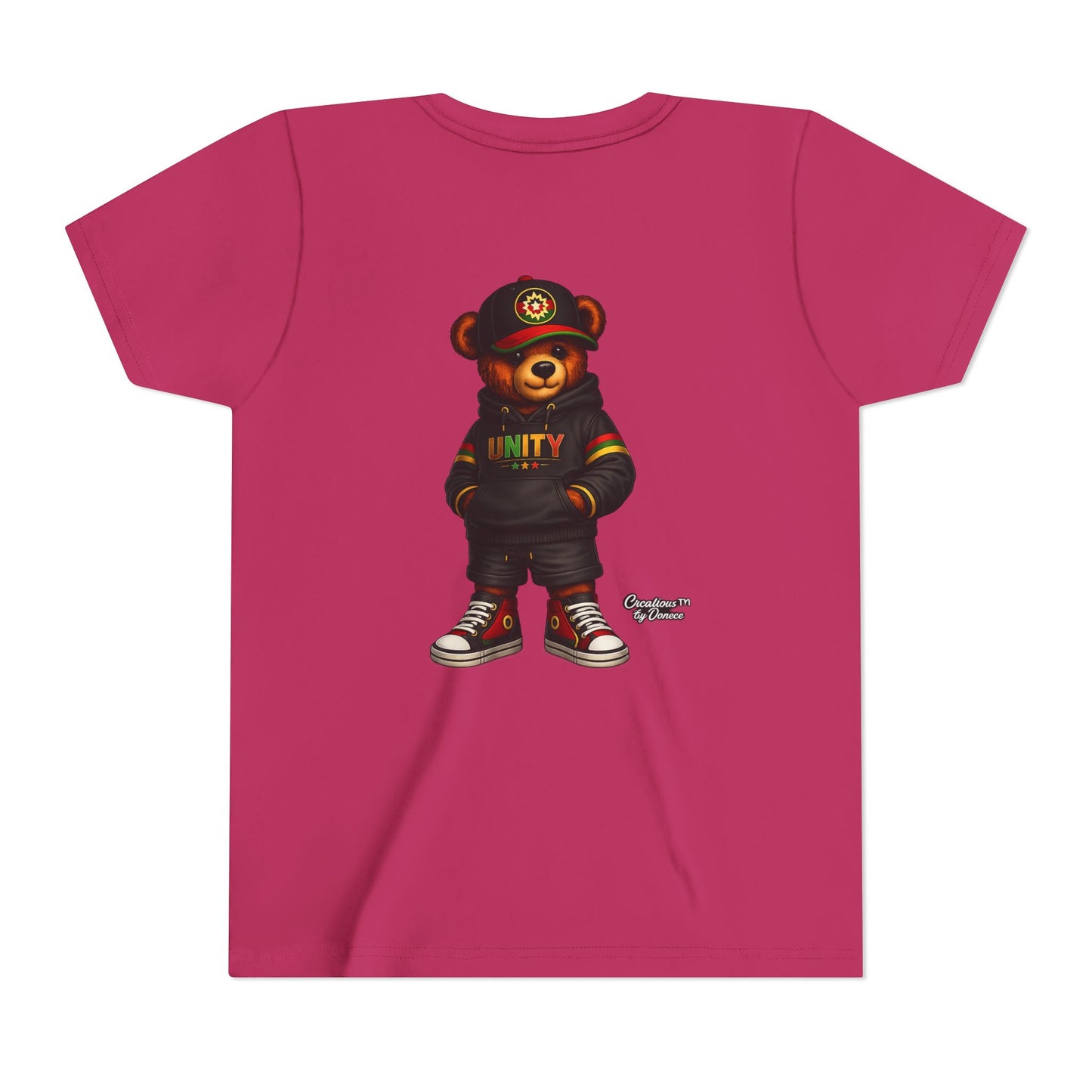 Youth T‑Shirt — Cool Bear Graphic Tee with 'UNITY' Hoodie Design