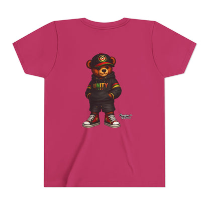 Youth T‑Shirt — Cool Bear Graphic Tee with 'UNITY' Hoodie Design