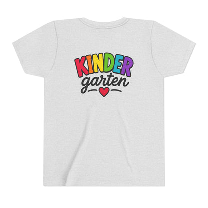 Kindergarten Rainbow Youth Tee — 'Kindergarten' Colorful Back-to-School Shirt