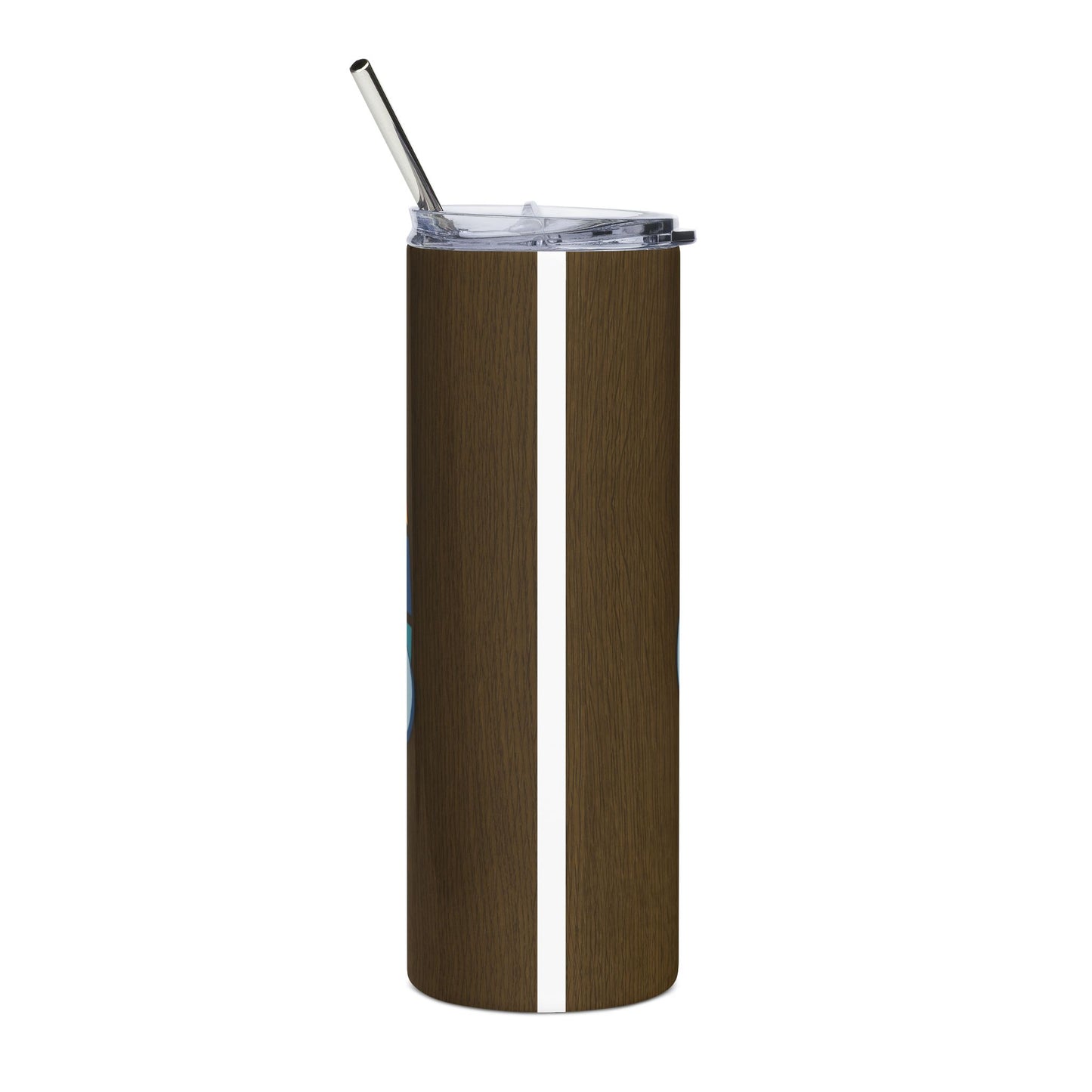 20oz Stainless Steel Tumbler — Retro Striped "Dad" Travel Cup