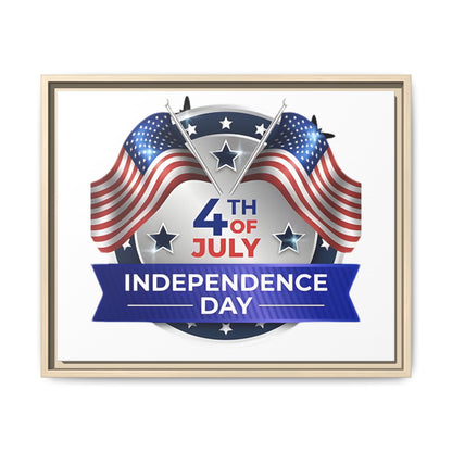 4th of July Independence Day Framed Matte Canvas