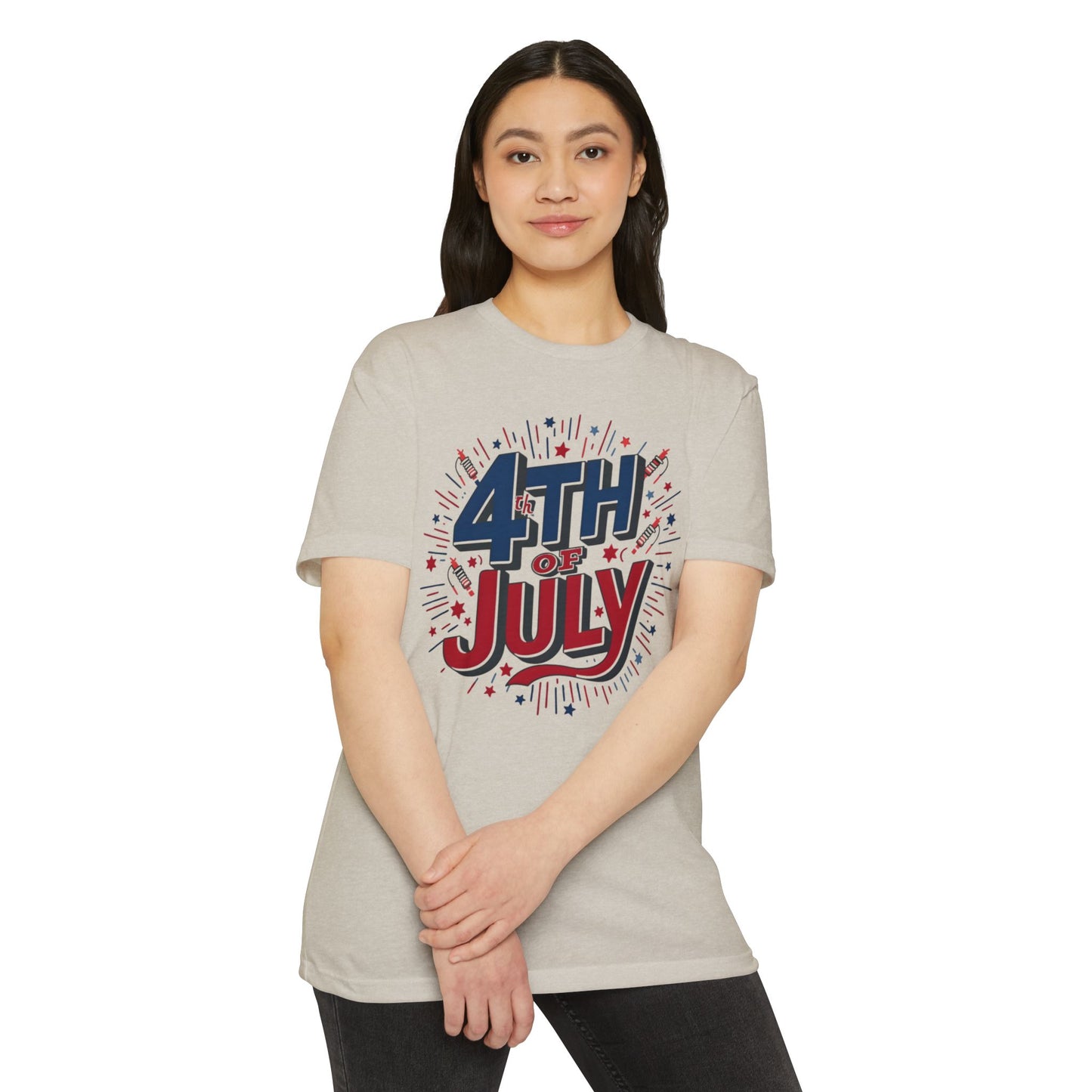 4th of July Graphic T-Shirt — Patriotic Fireworks Tee
