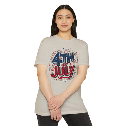 4th of July Graphic T-Shirt — Patriotic Fireworks Tee