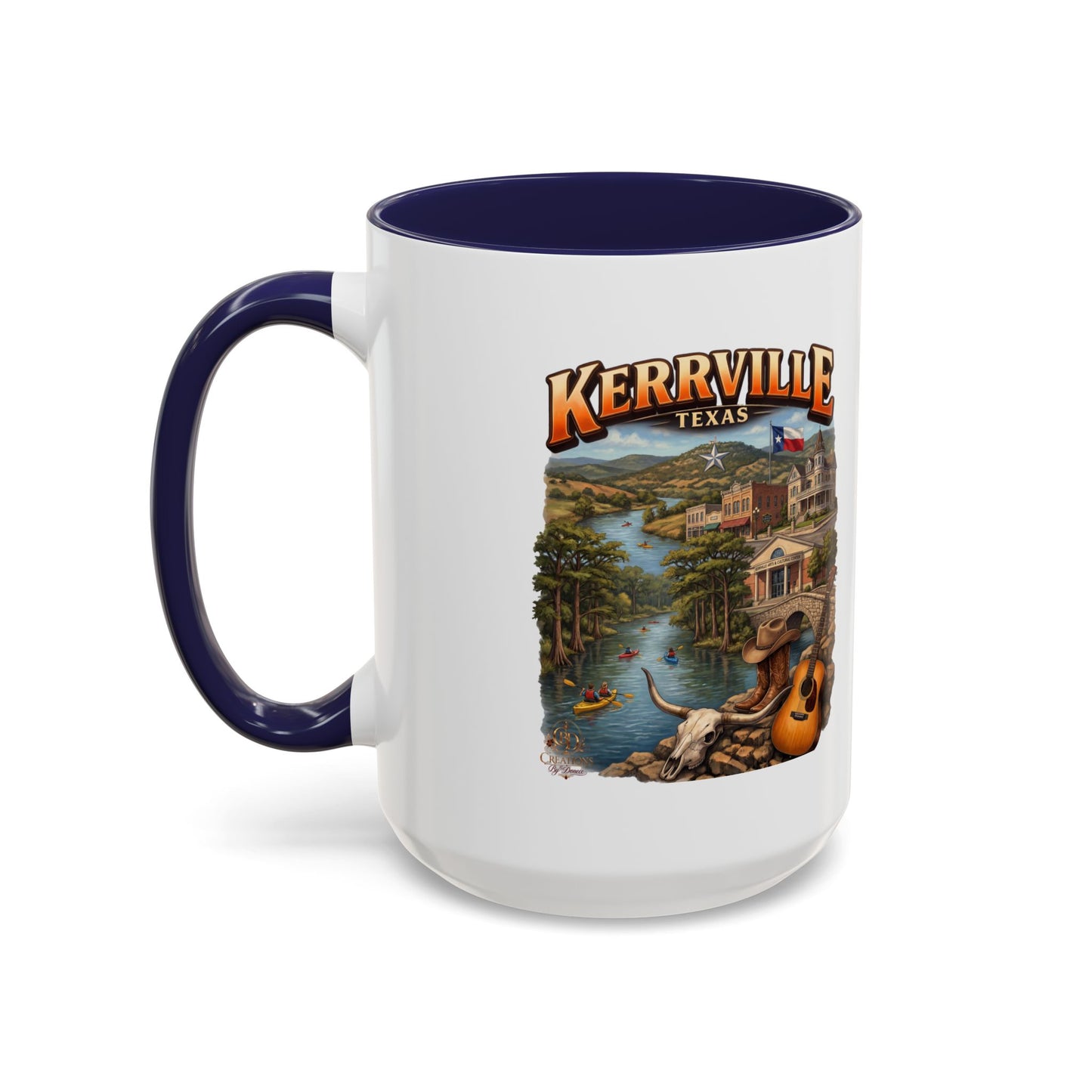 Kerrville Texas Souvenir Coffee Mug — Scenic Riverfront Design (11/15oz)