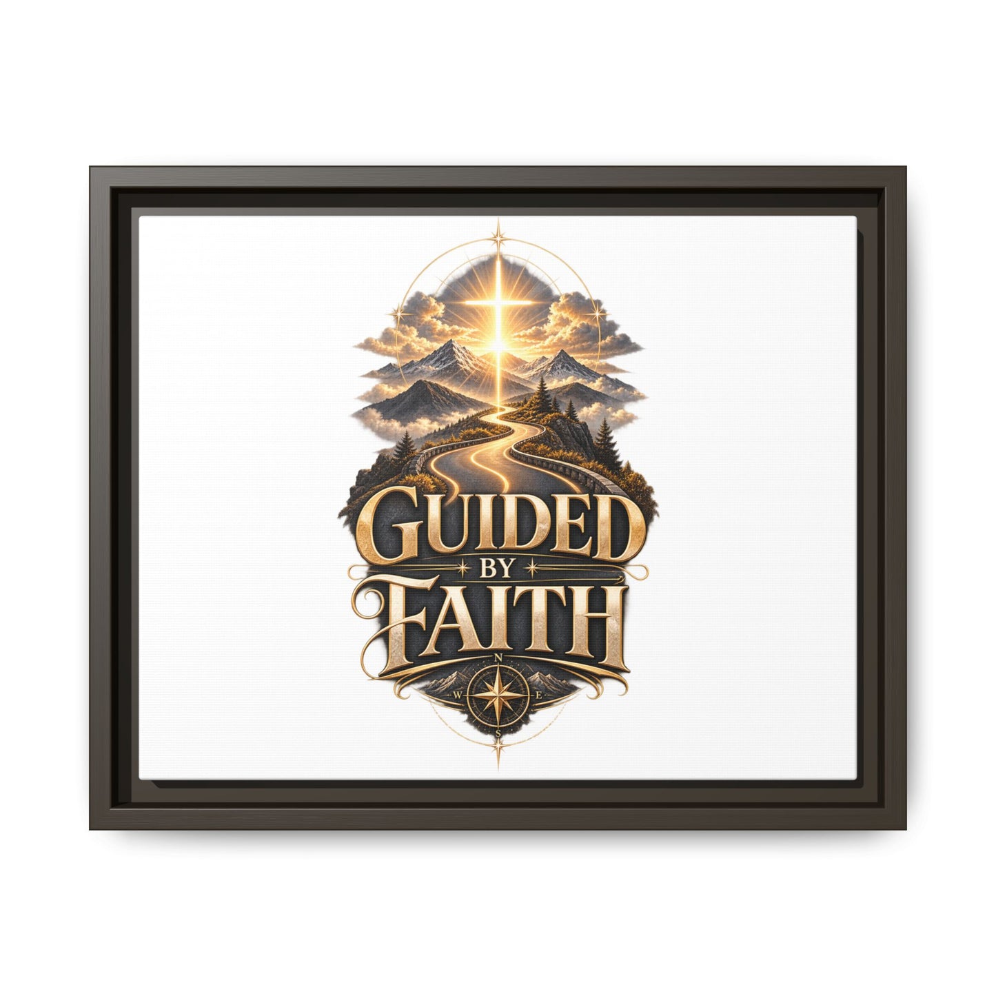 Guided by Faith Framed Matte Canvas — Inspirational Christian Wall Art