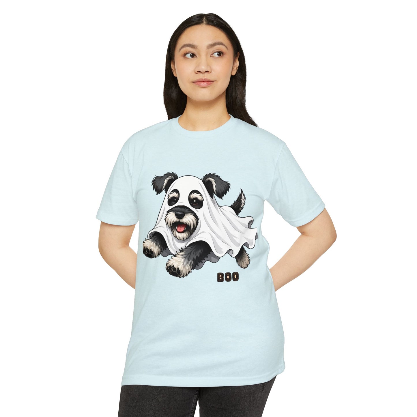 Cute Ghost Puppy T-Shirt — "Boo" Halloween Dog Tee