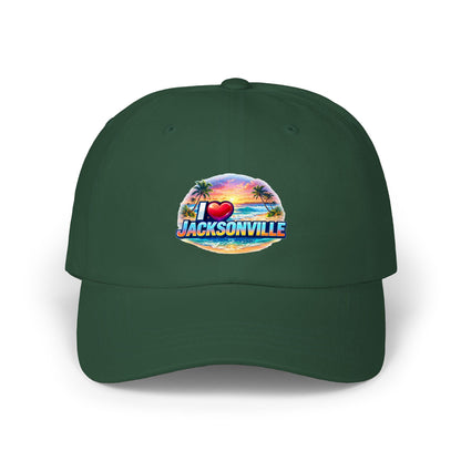 Jacksonville Sunset Dad Cap — I  Jacksonville Embroidered Baseball Hat