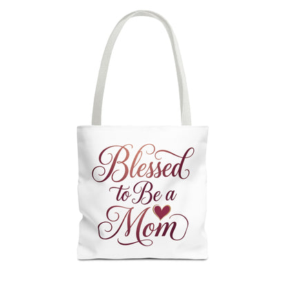Blessed to Be a Mom Tote Bag – Mother's Day Floral Script Gift