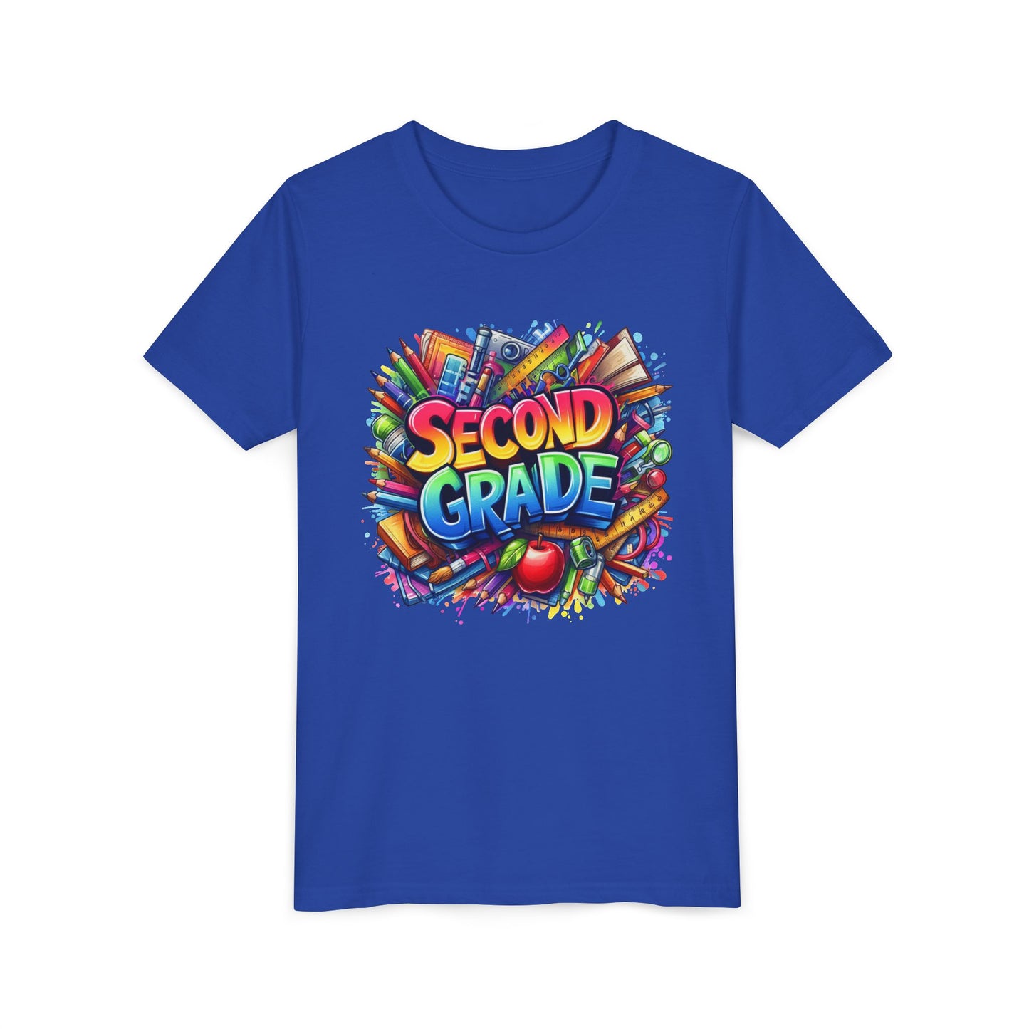 Second Grade Youth Tee — Colorful Back-to-School Kids T-Shirt