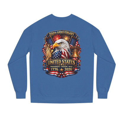 250th Anniversary United States Crewneck Sweatshirt — Eagle & American Flag 1776–2026